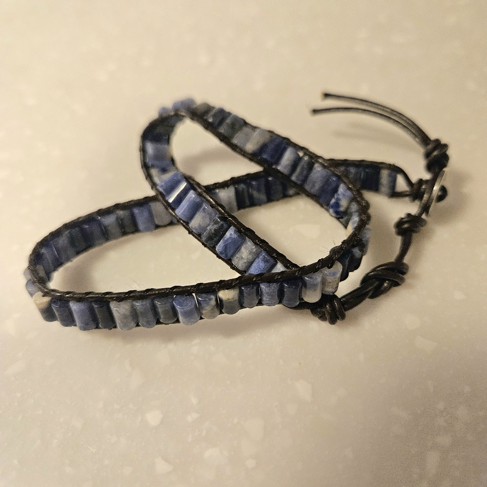 Lulu Dharma Lapis Blue Wrap Bracelet